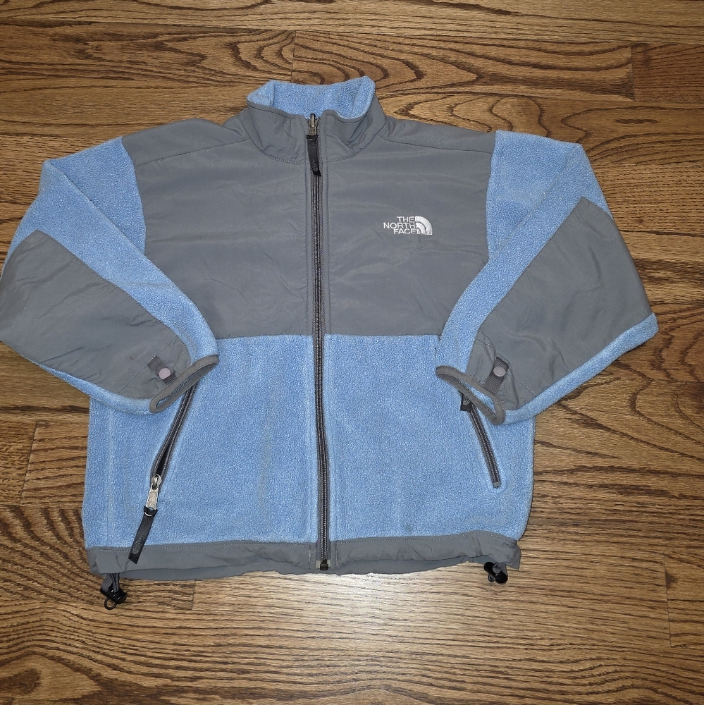 Boys The North Face Two-Tone Blue and Gray Jacket Size 7/8